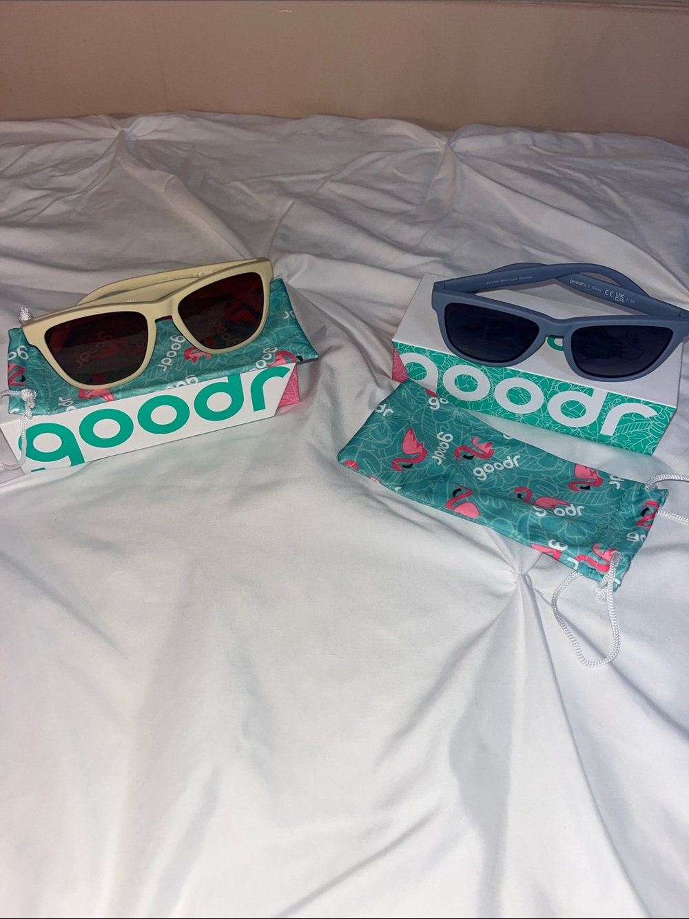 Adult Goodr Sunglasses Pack Cream and Light Blue